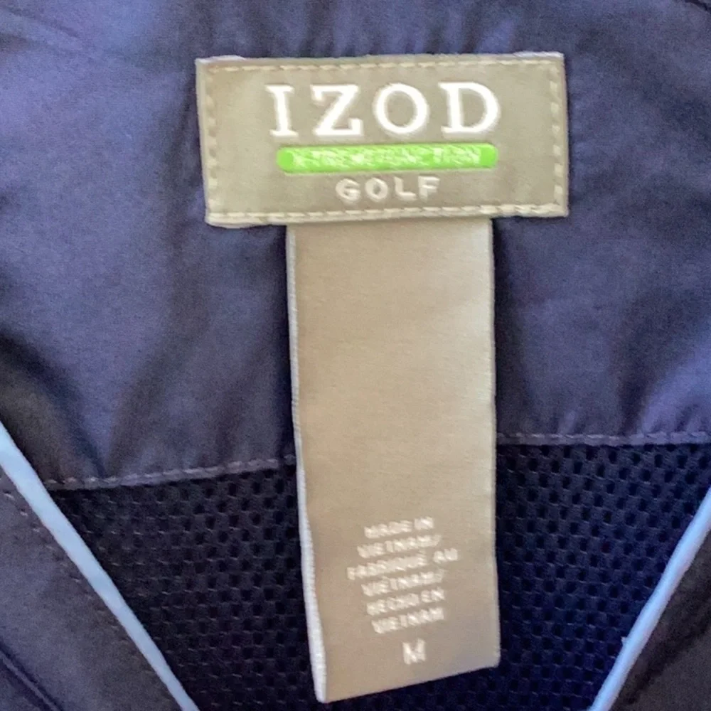 IZOD golf pullover, windbreaker. Navy and light blue. Men’s size medium